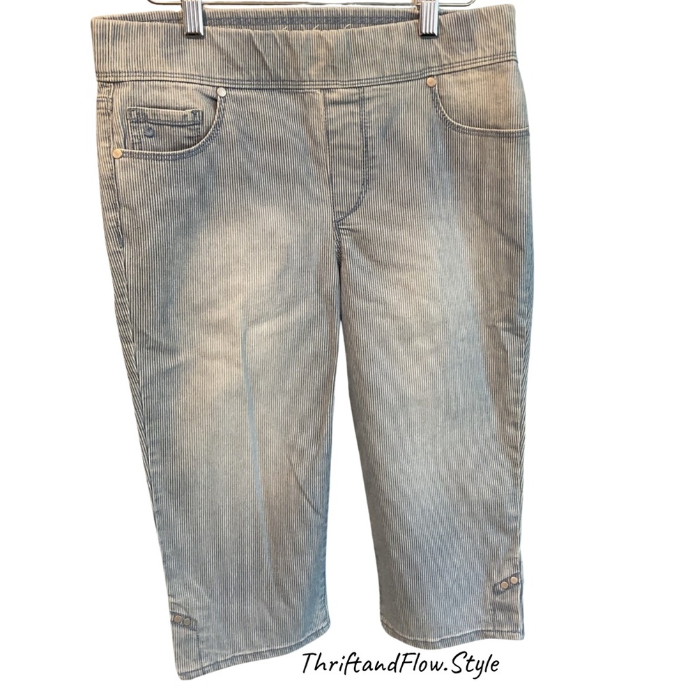 6Petite | CROPPED PANTS | GV | AVERY | DISTRESS STRIPS JEANS